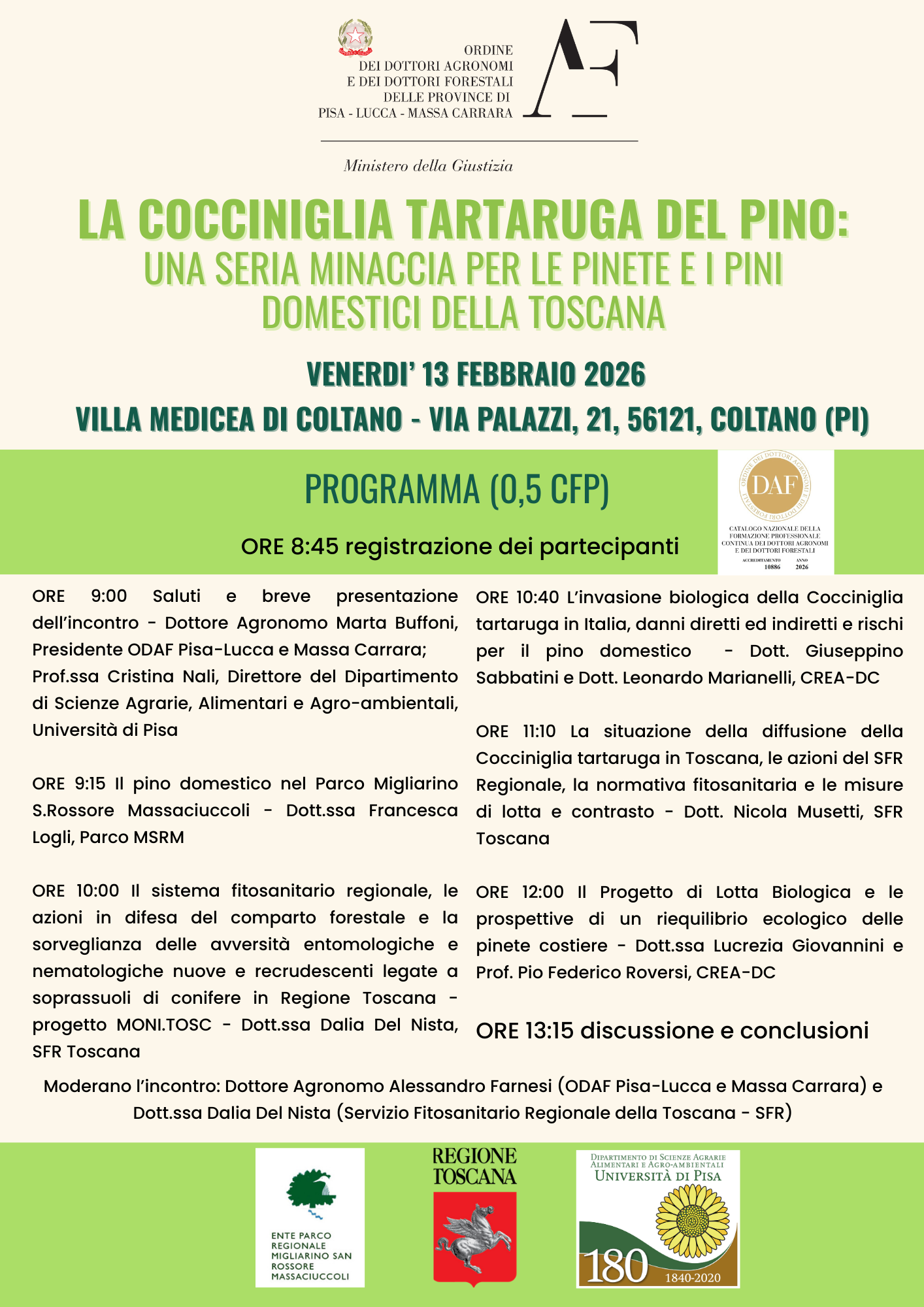 LA COCCINIGLIA TARTARUGA DEL PINO: una seria minaccia per le pinete e i pini domestici della Toscana