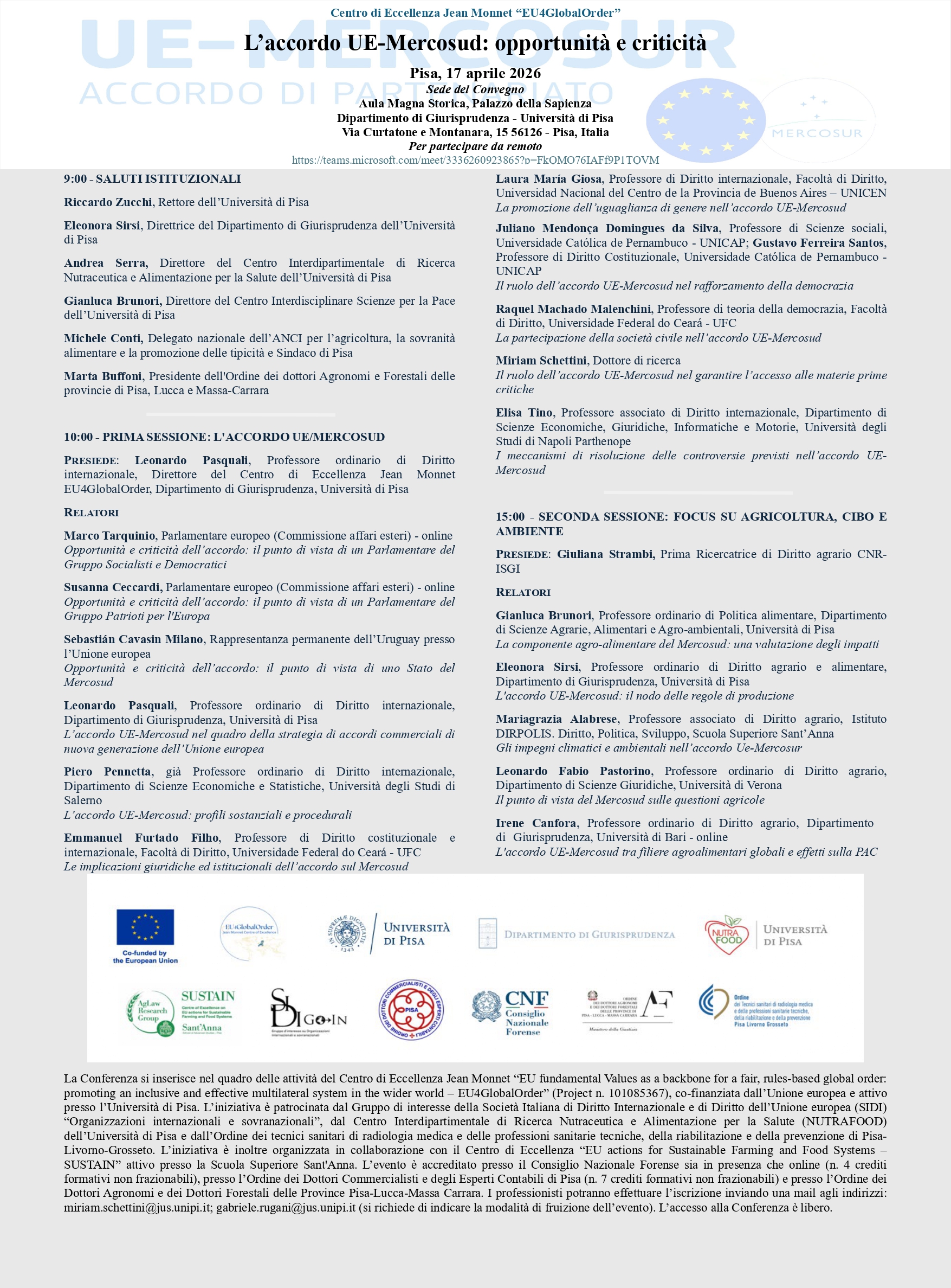 L’accordo UE-Mercosud: opportunità e criticità